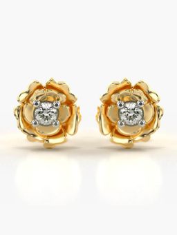 Valanova - Hallmarked 14K Gold and Certified Lab Grown Diamond 0.19Cts Gold Studs Earrings