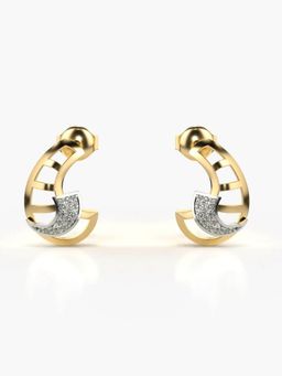 Valanova - Hallmarked 14K Gold and Certified Lab Grown Diamond 0.13Cts Gold Studs Earrings