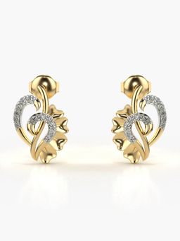 Valanova - Hallmarked 14K Gold and Certified Lab Grown Diamond 0.21Cts Gold Studs Earrings