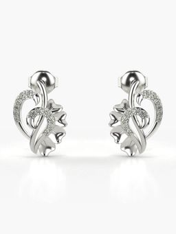 Valanova - Hallmarked 14K Gold and Certified Lab Grown Diamond 0.21Cts Silver Studs Earrings