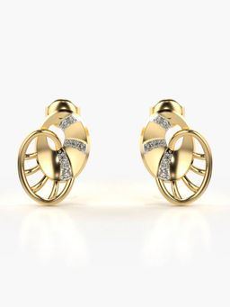 Valanova - Hallmarked 14K Gold and Certified Lab Grown Diamond 0.13Cts Gold Studs Earrings