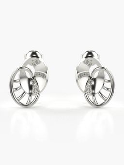 Valanova - Hallmarked 14K Gold and Certified Lab Grown Diamond 0.13Cts Silver Studs Earrings