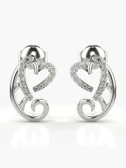 Valanova - Hallmarked 14K Gold and Certified Lab Grown Diamond 0.18Cts Silver Studs Earrings