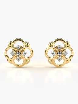 Valanova - Hallmarked 14K Gold and Certified Lab Grown Diamond 0.19Cts Gold Studs Earrings