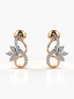 Valanova - Hallmarked 14K Gold and Certified Lab Grown Diamond 0.30Cts Rose Gold Studs Earrings