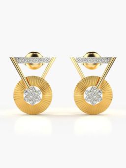 Valanova - Hallmarked 14K Gold and Certified Lab Grown Diamond 0.28Cts Gold Studs Earrings