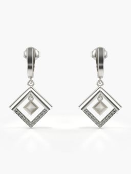 Valanova - Hallmarked 14K Gold and Certified Lab Grown Diamond 0.17Cts Silver Drop Earrings