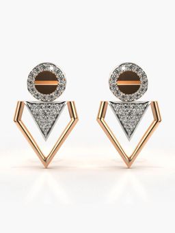 Valanova - Hallmarked 14K Gold and Certified Lab Grown Diamond 0.32Cts Rose Gold Studs Earrings