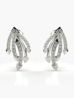 Valanova - Hallmarked 18K Gold and Certified Lab Grown Diamond 0.38Cts Silver Studs Earrings