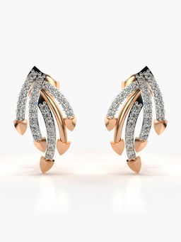Valanova - Hallmarked 18K Gold and Certified Lab Grown Diamond 0.38Cts Rose Gold Studs Earrings