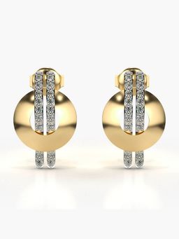 Valanova - Hallmarked 18K Gold and Certified Lab Grown Diamond 0.27Cts Gold Studs Earrings