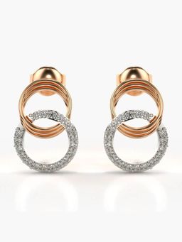 Valanova - Hallmarked 14K Gold and Certified Lab Grown Diamond 0.28Cts Rose Gold Studs Earrings