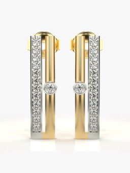 Valanova - Hallmarked 14K Gold and Certified Lab Grown Diamond 0.21Cts Gold Drop Earrings