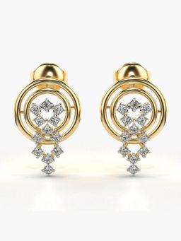 Valanova - Hallmarked 18K Gold and Certified Lab Grown Diamond 0.18Cts Gold Studs Earrings