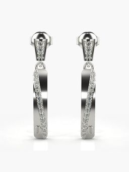Valanova - Hallmarked 14K Gold and Certified Lab Grown Diamond 0.24Cts Silver Drop Earrings
