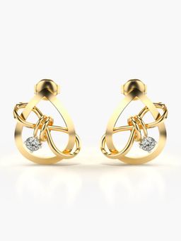 Valanova - Hallmarked 14K Gold and Certified Lab Grown Diamond 0.21Cts Gold Studs Earrings