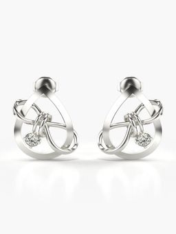 Valanova - Hallmarked 14K Gold and Certified Lab Grown Diamond 0.21Cts Silver Studs Earrings