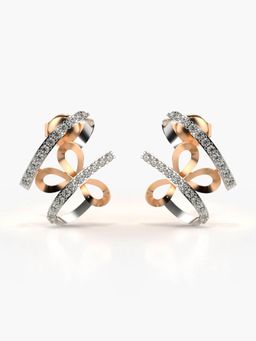 Valanova - Hallmarked 18K Gold and Certified Lab Grown Diamond 0.31Cts Rose Gold Studs Earrings