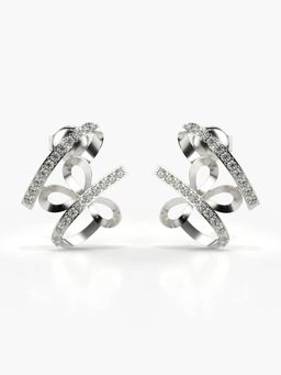 Valanova - Hallmarked 14K Gold and Certified Lab Grown Diamond 0.31Cts Silver Studs Earrings