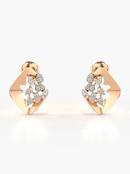 Valanova - Hallmarked 14K Gold and Certified Lab Grown Diamond 0.20Cts Rose Gold Studs Earrings