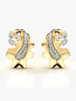 Valanova - Hallmarked 14K Gold and Certified Lab Grown Diamond 0.22Cts Gold Studs Earrings