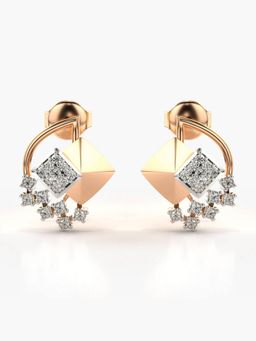 Valanova - Hallmarked 14K Gold and Certified Lab Grown Diamond 0.22Cts Rose Gold Studs Earrings