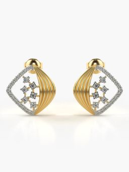 Valanova - Hallmarked 14K Gold and Certified Lab Grown Diamond 0.39Cts Gold Studs Earrings