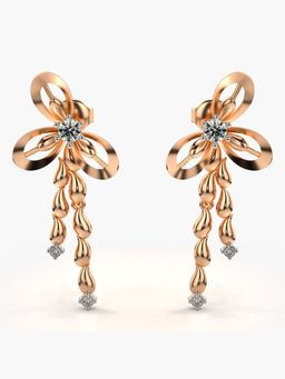 Valanova - Hallmarked 14K Gold and Certified Lab Grown Diamond 0.26Cts Rose Gold Studs Earrings