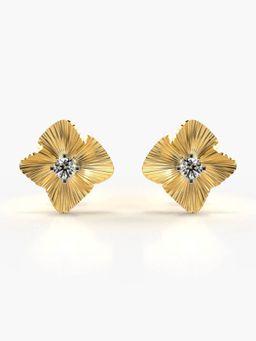 Valanova - Hallmarked 14K Gold and Certified Lab Grown Diamond 0.21Cts Gold Studs Earrings