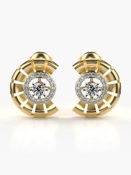 Valanova - Hallmarked 14K Gold and Certified Lab Grown Diamond 0.24Cts Gold Studs Earrings
