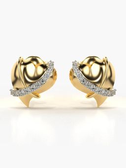 Valanova - Hallmarked 14K Gold and Certified Lab Grown Diamond 0.21Cts Gold Studs Earrings