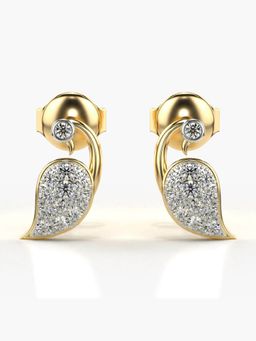 Valanova - Hallmarked 18K Gold and Certified Lab Grown Diamond 0.28Cts Gold Studs Earrings