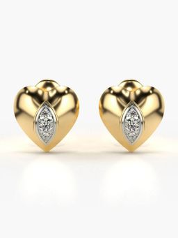Valanova - Hallmarked 14K Gold and Certified Lab Grown Diamond 0.13Cts Gold Studs Earrings