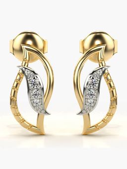 Valanova - Hallmarked 18K Gold and Certified Lab Grown Diamond 0.07Cts Gold Drop Earrings