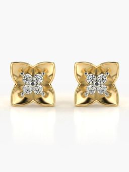 Valanova - Hallmarked 14K Gold and Certified Lab Grown Diamond 0.32Cts Gold Studs Earrings