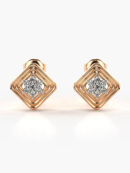 Valanova - Hallmarked 14K Gold and Certified Lab Grown Diamond 0.31Cts Rose Gold Studs Earrings
