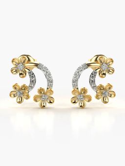 Valanova - Hallmarked 14K Gold and Certified Lab Grown Diamond 0.27Cts Gold Studs Earrings