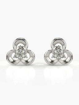 Valanova - Hallmarked 14K Gold and Certified Lab Grown Diamond 0.50Cts Silver Studs Earrings