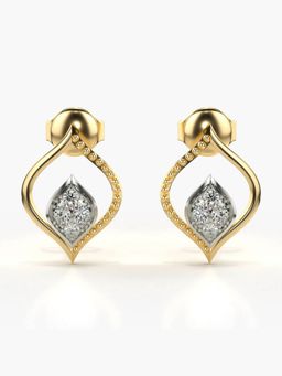 Valanova - Hallmarked 14K Gold and Certified Lab Grown Diamond 0.18Cts Gold Drop Earrings