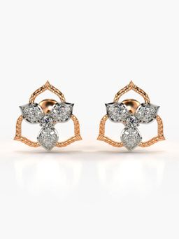 Valanova - Hallmarked 14K Gold and Certified Lab Grown Diamond 0.28Cts Rose Gold Studs Earrings