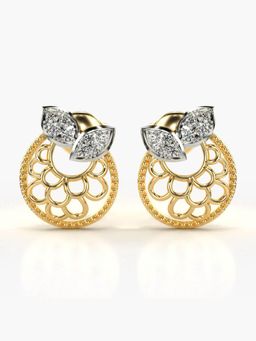 Valanova - Hallmarked 14K Gold and Certified Lab Grown Diamond 0.17Cts Gold Studs Earrings