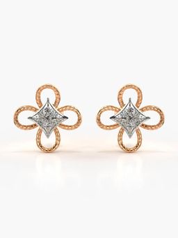Valanova - Hallmarked 18K Gold and Certified Lab Grown Diamond 0.18Cts Rose Gold Studs Earrings