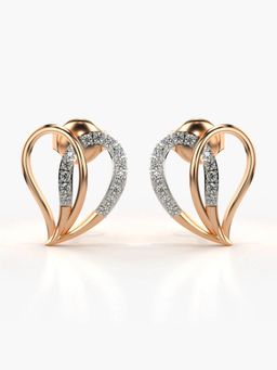 Valanova - Hallmarked 18K Gold and Certified Lab Grown Diamond 0.19Cts Rose Gold Studs Earrings
