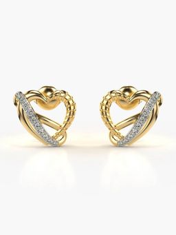 Valanova - Hallmarked 14K Gold and Certified Lab Grown Diamond 0.17Cts Gold Studs Earrings