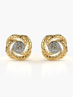 Valanova - Hallmarked 14K Gold and Certified Lab Grown Diamond 0.22Cts Gold Studs Earrings