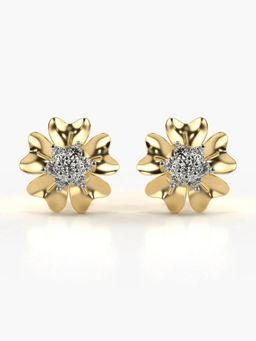 Valanova - Hallmarked 14K Gold and Certified Lab Grown Diamond 0.36Cts Gold Studs Earrings