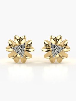 Valanova - Hallmarked 14K Gold and Certified Lab Grown Diamond 0.34Cts Gold Studs Earrings
