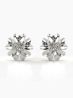 Valanova - Hallmarked 14K Gold and Certified Lab Grown Diamond 0.34Cts Silver Studs Earrings