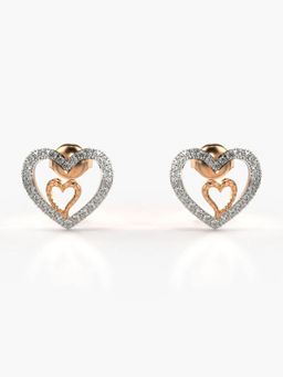 Valanova - Hallmarked 18K Gold and Certified Lab Grown Diamond 0.39Cts Rose Gold Studs Earrings