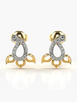 Valanova - Hallmarked 14K Gold and Certified Lab Grown Diamond 0.20Cts Gold Studs Earrings